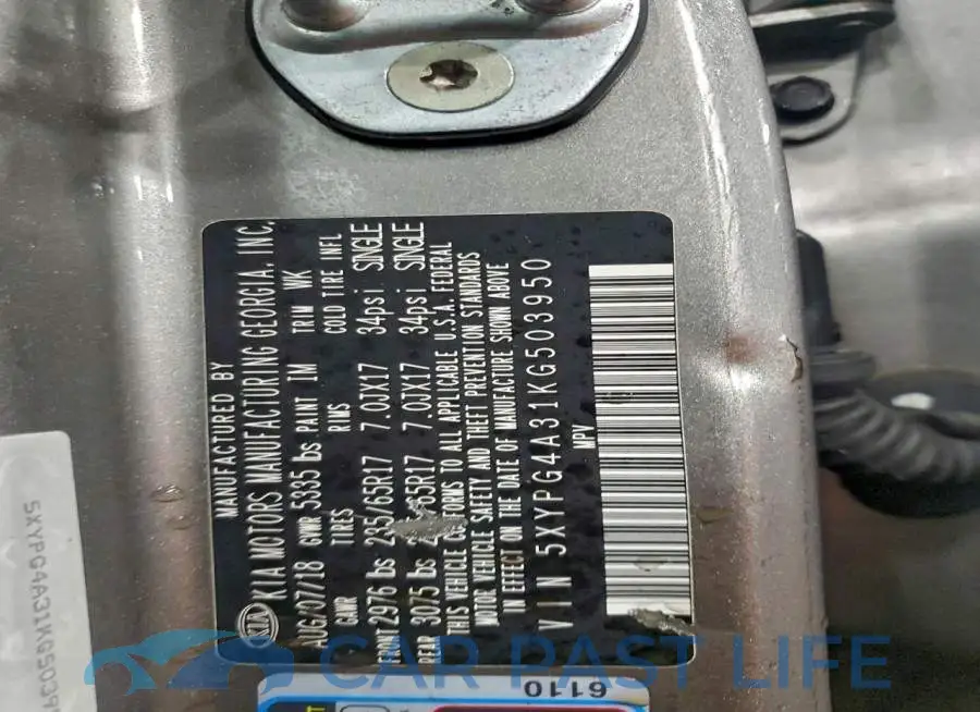 5XYPG4A31KG503950# 13