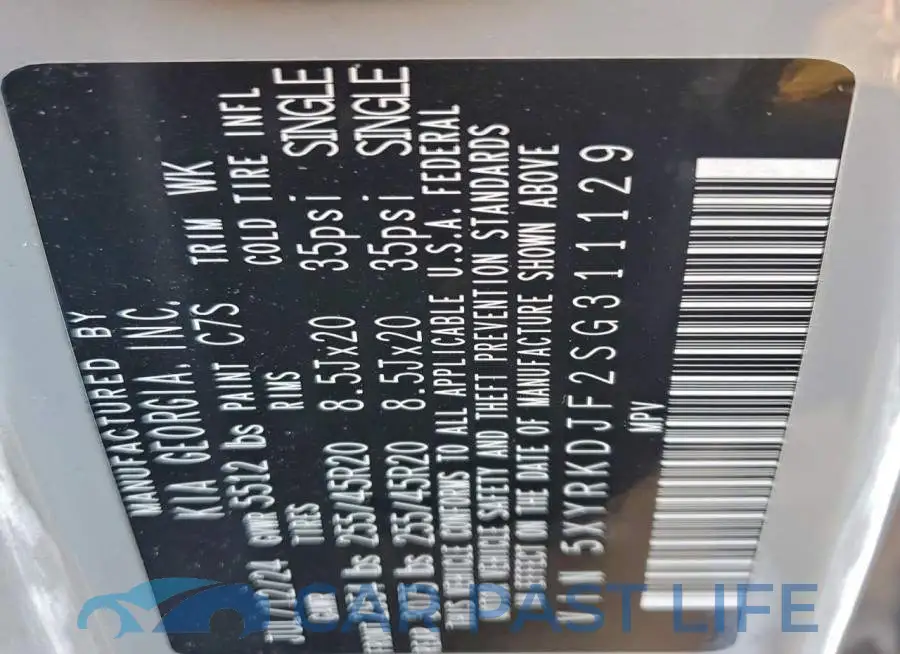 5XYRKDJF2SG311129# 13