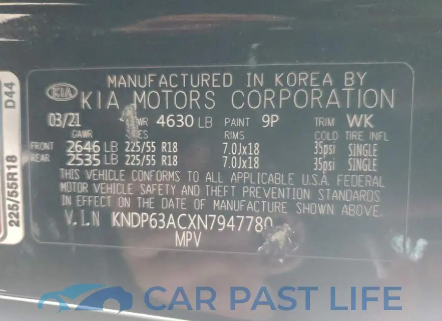 KNDP63ACXN7947780# 13
