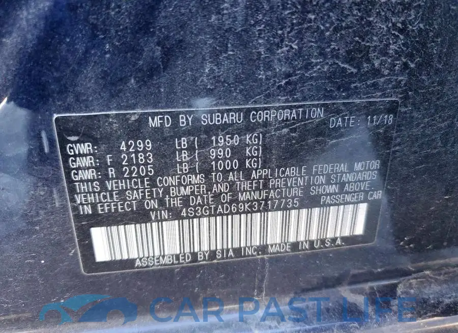 4S3GTAD69K3717735# 12