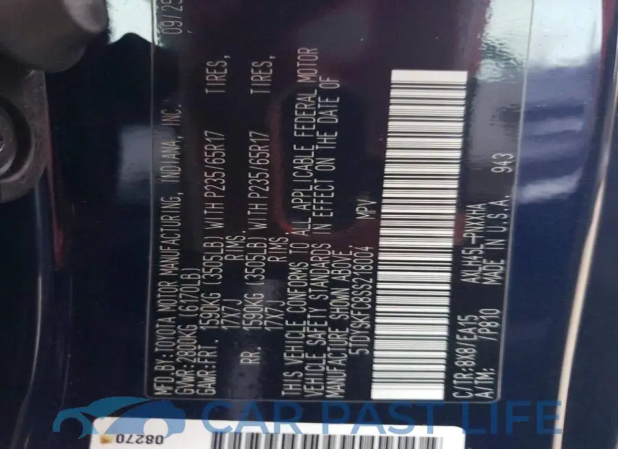 5TDYSKFC8SS218004# 14