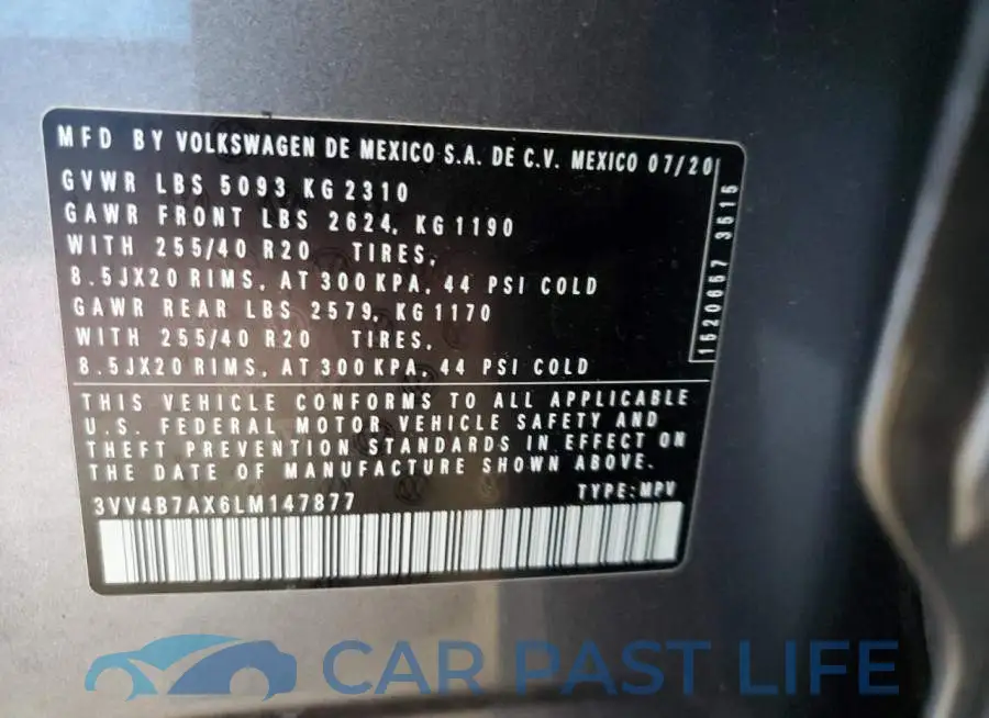 3VV4B7AX6LM147877# 14