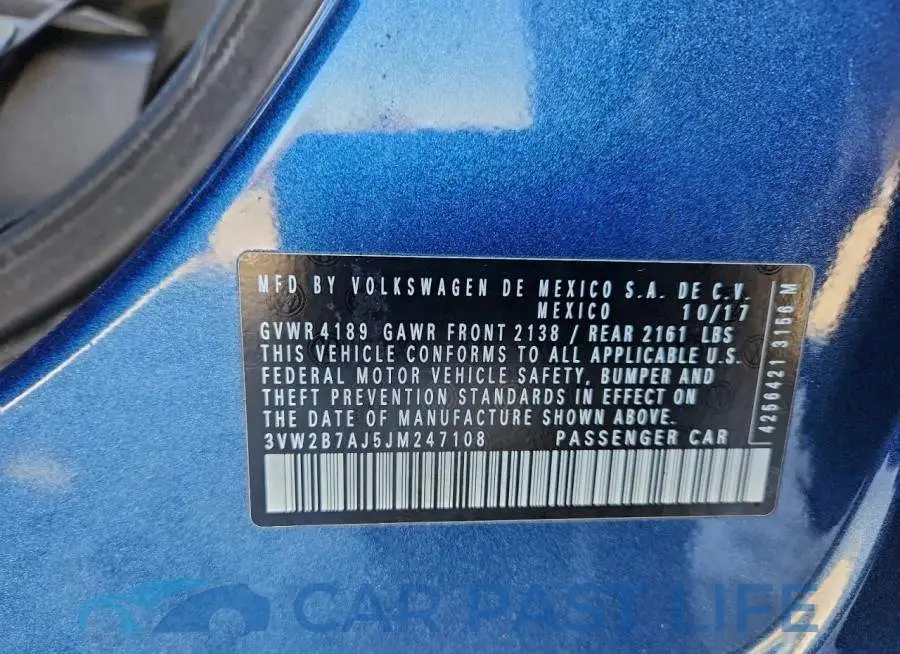 3VW2B7AJ5JM247108# 12