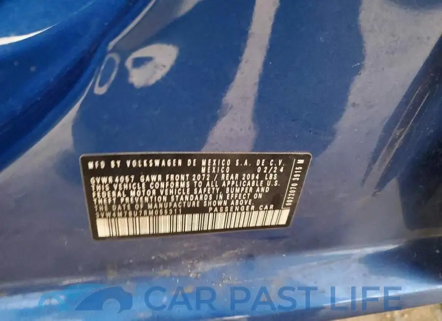 3VW4M7BU7RM055311# 12