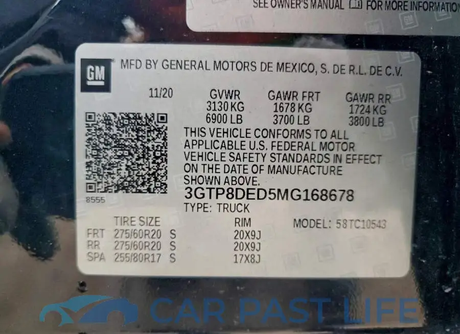 3GTP8DED5MG168678# 13