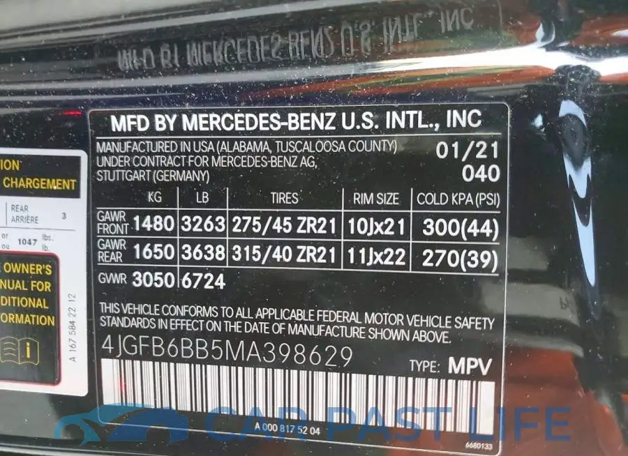 4JGFB6BB5MA398629# 14