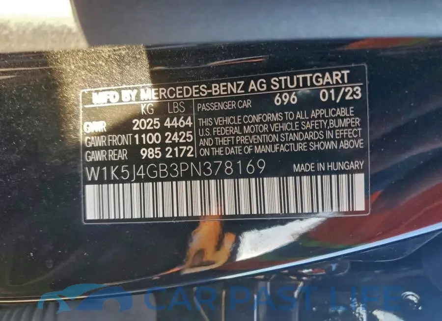 W1K5J4GB3PN378169# 12