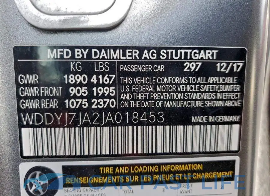 WDDYJ7JA2JA018453# 12