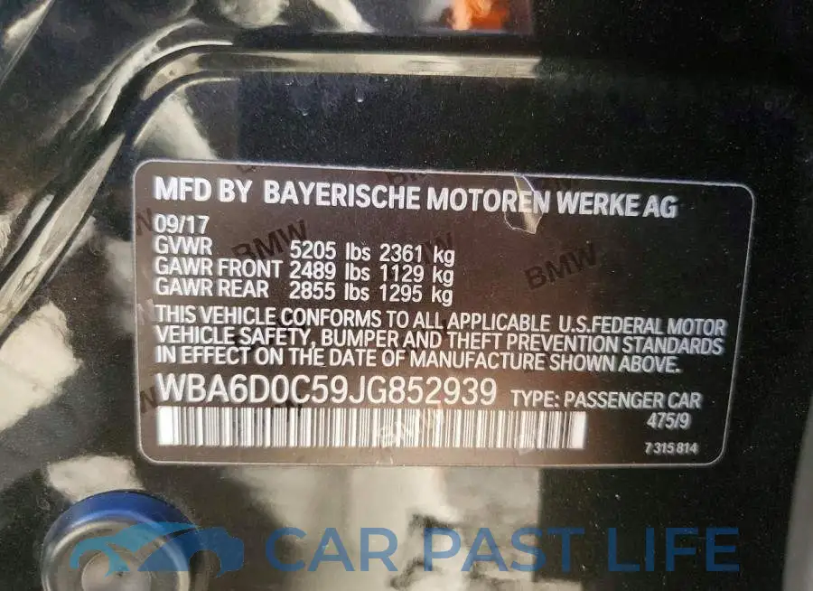 WBA6D0C59JG852939# 12