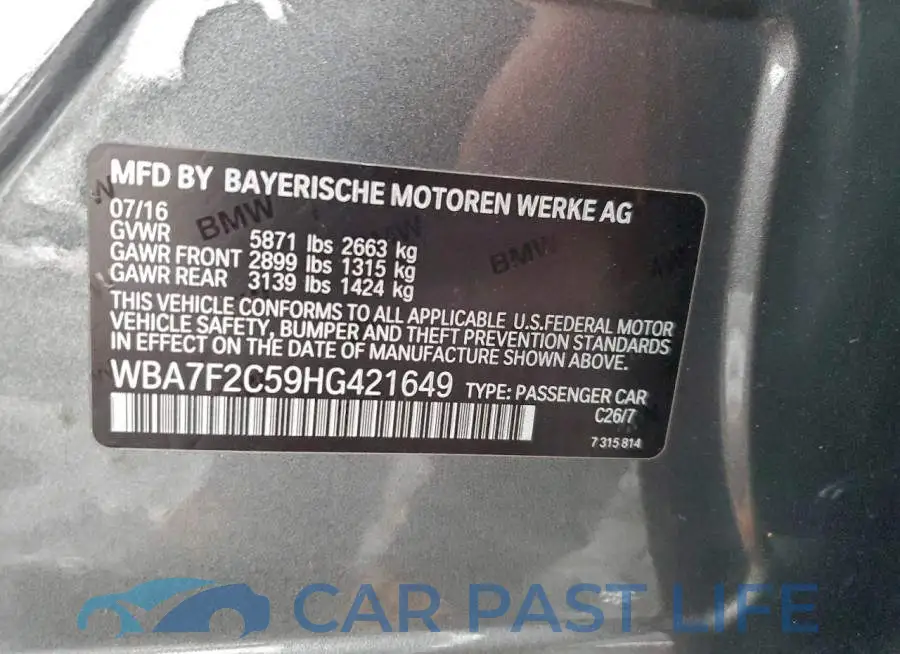 WBA7F2C59HG421649# 12