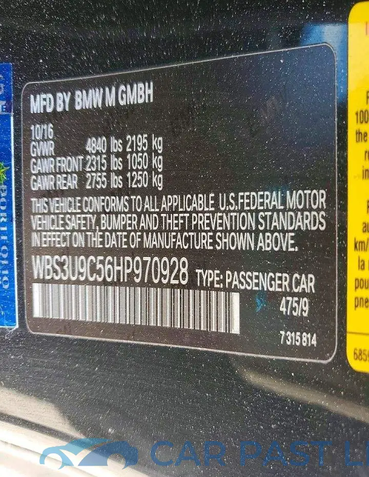 WBS3U9C56HP970928# 12