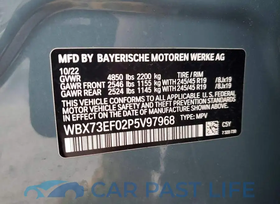 WBX73EF02P5V97968# 13