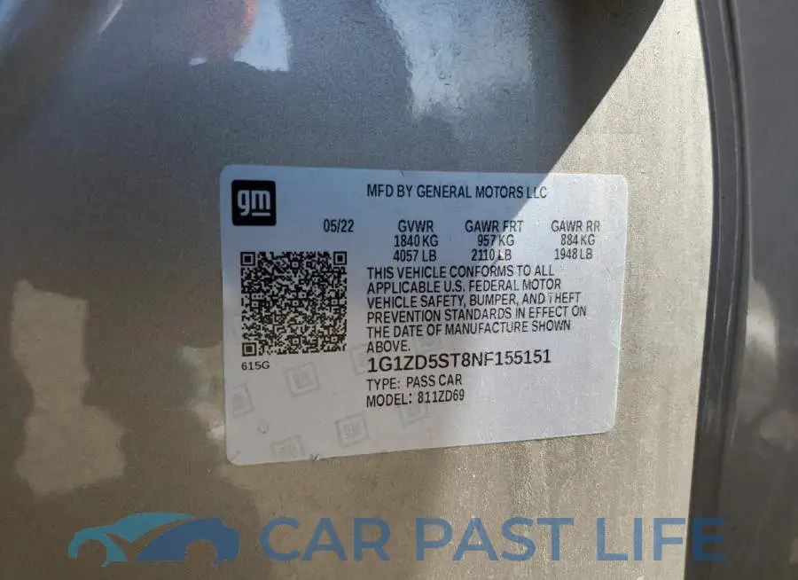 1G1ZD5ST8NF155151# 12