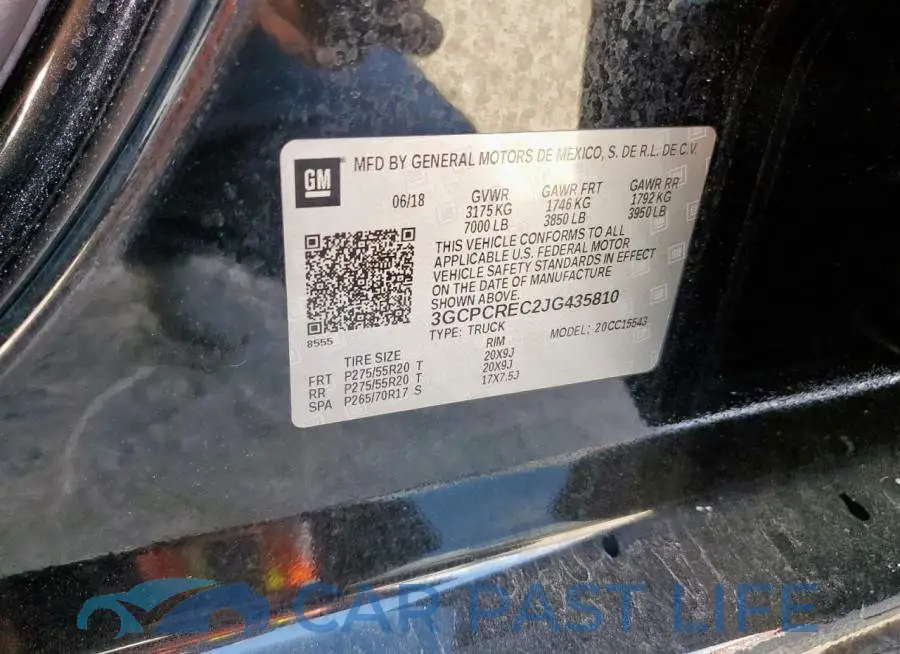 3GCPCREC2JG435810# 13