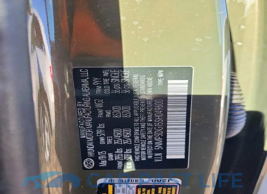 5NMP3DG15SH049600# 14