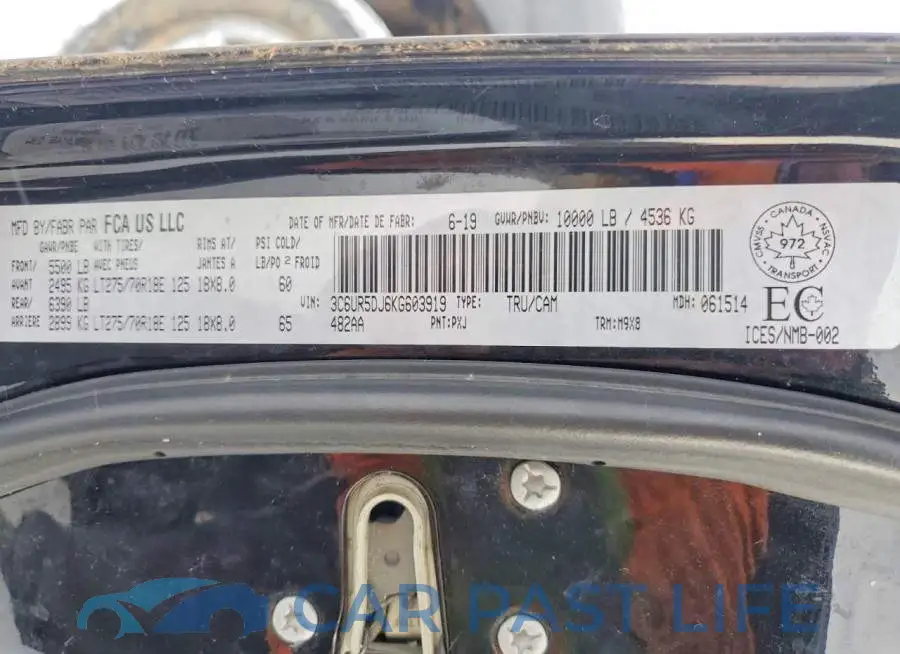 3C6UR5DJ6KG603919# 12