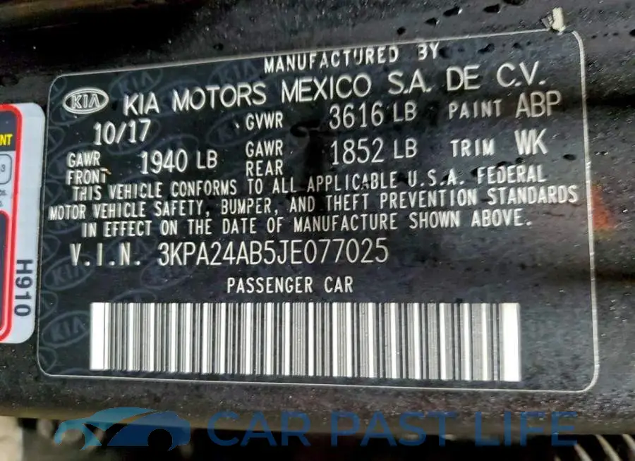3KPA24AB5JE077025# 12