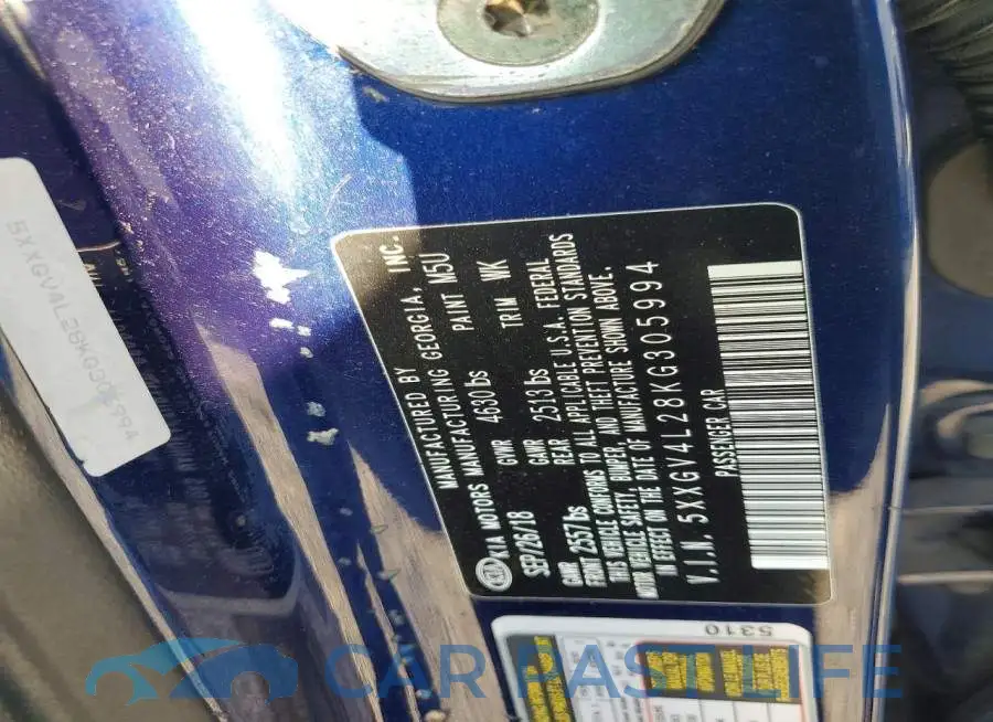5XXGV4L28KG305994# 12
