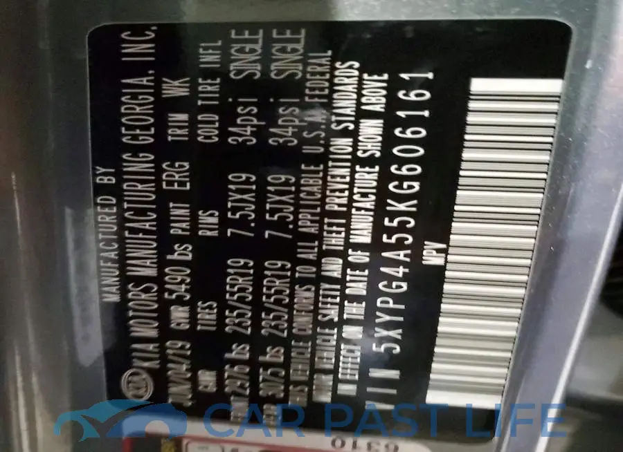 5XYPG4A55KG606161# 13