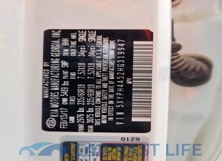 5XYPH4A52HG319947# 13