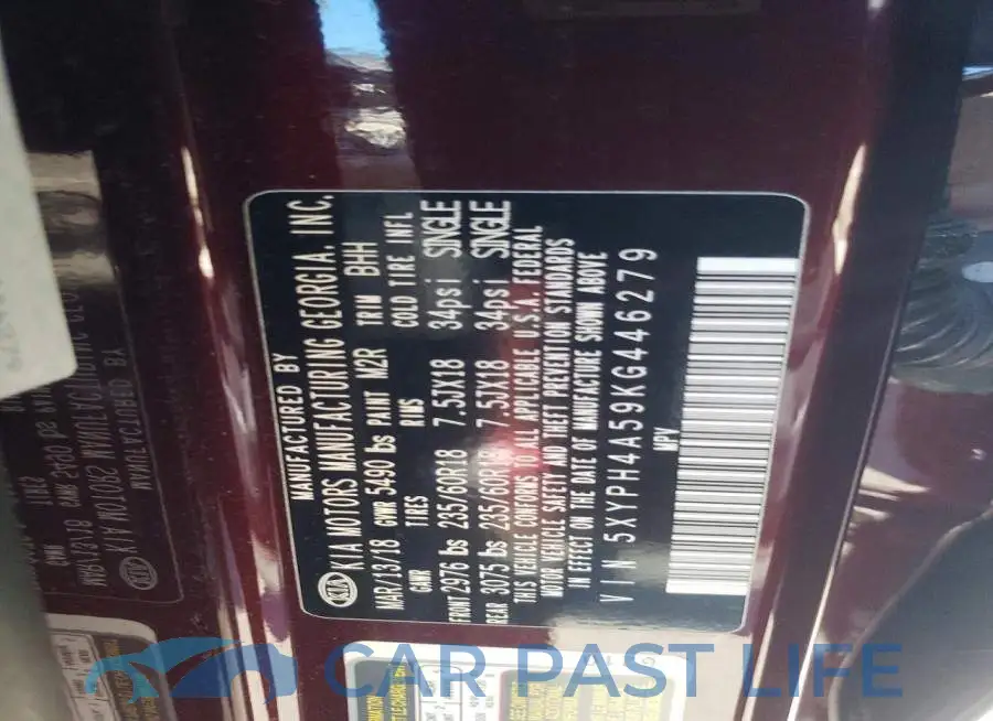 5XYPH4A59KG446279# 13