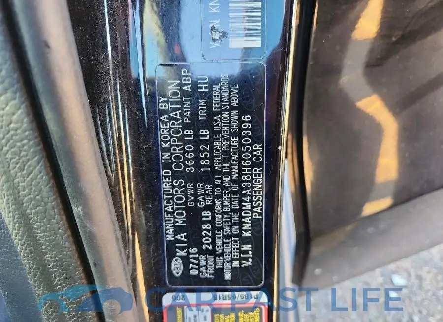 KNADM4A38H6050396# 13