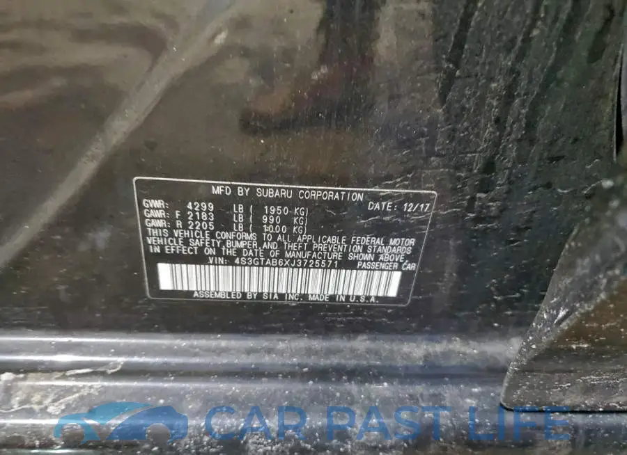 4S3GTAB6XJ3725571# 12