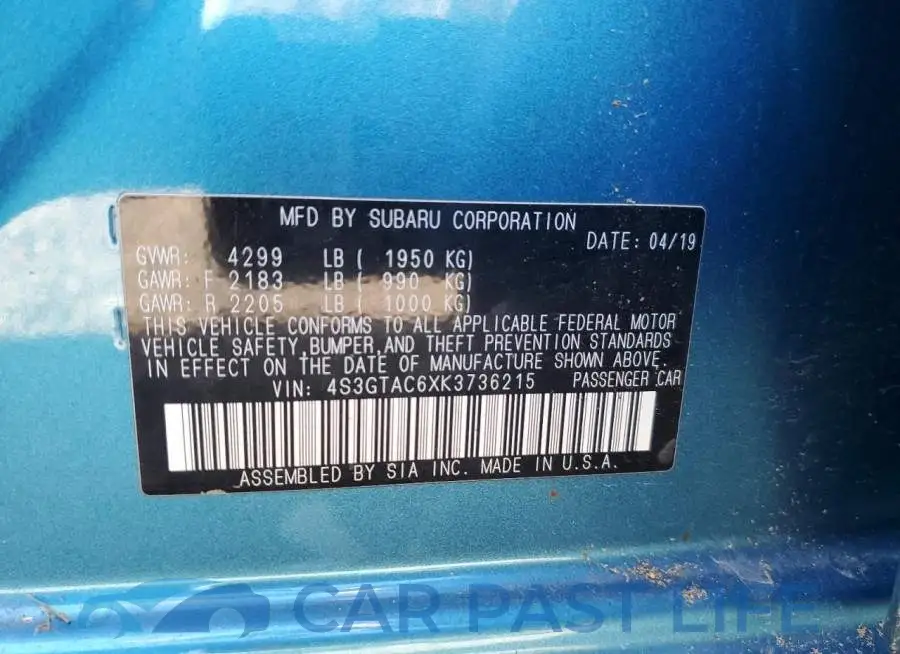 4S3GTAC6XK3736215# 13