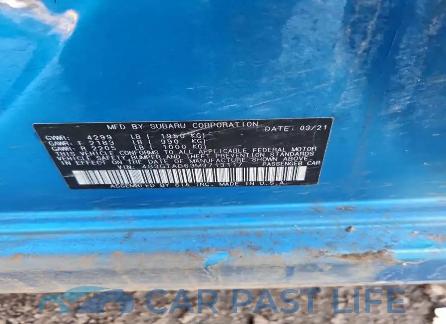 4S3GTAD63M3713117# 12
