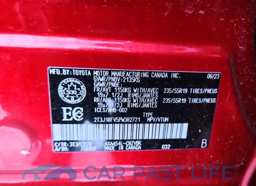 2T3J1RFV5PW382721# 14