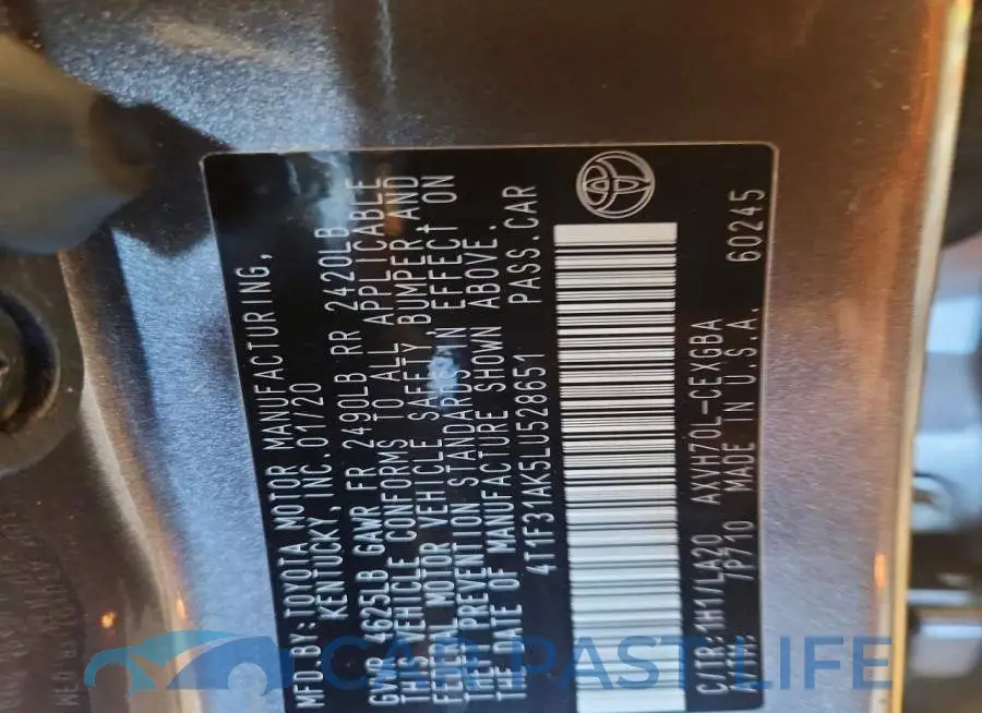 4T1F31AK5LU528651# 12