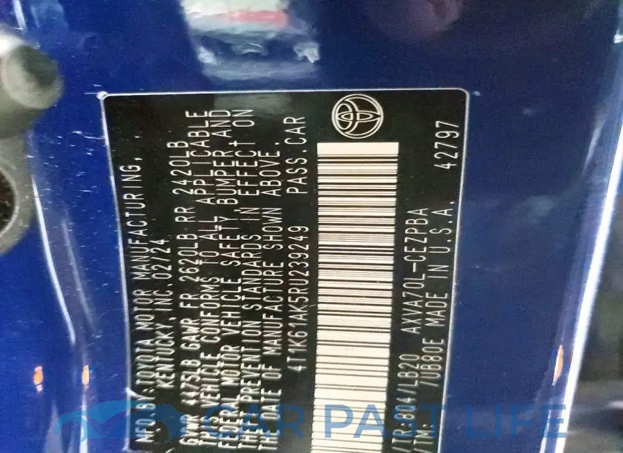 4T1K61AK5RU239249# 12