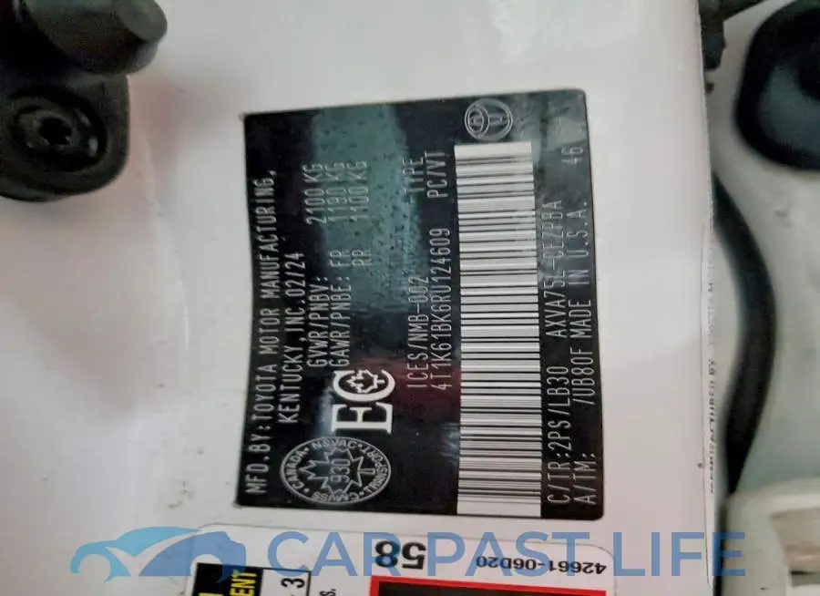 4T1K61BK6RU124609# 12