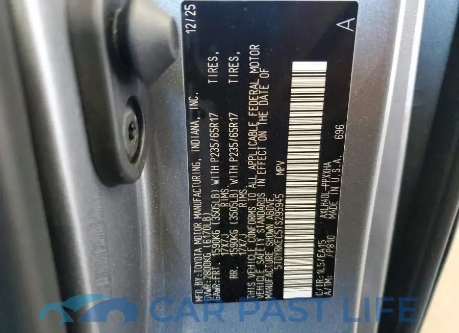 5TDYRKEC5TS295945# 13