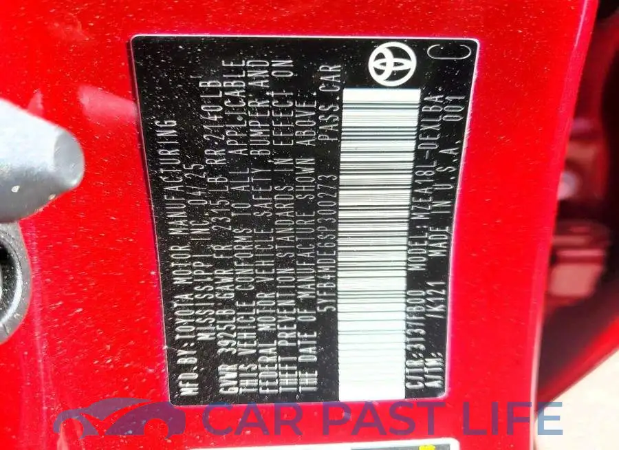 5YFB4MDE6SP300273# 12