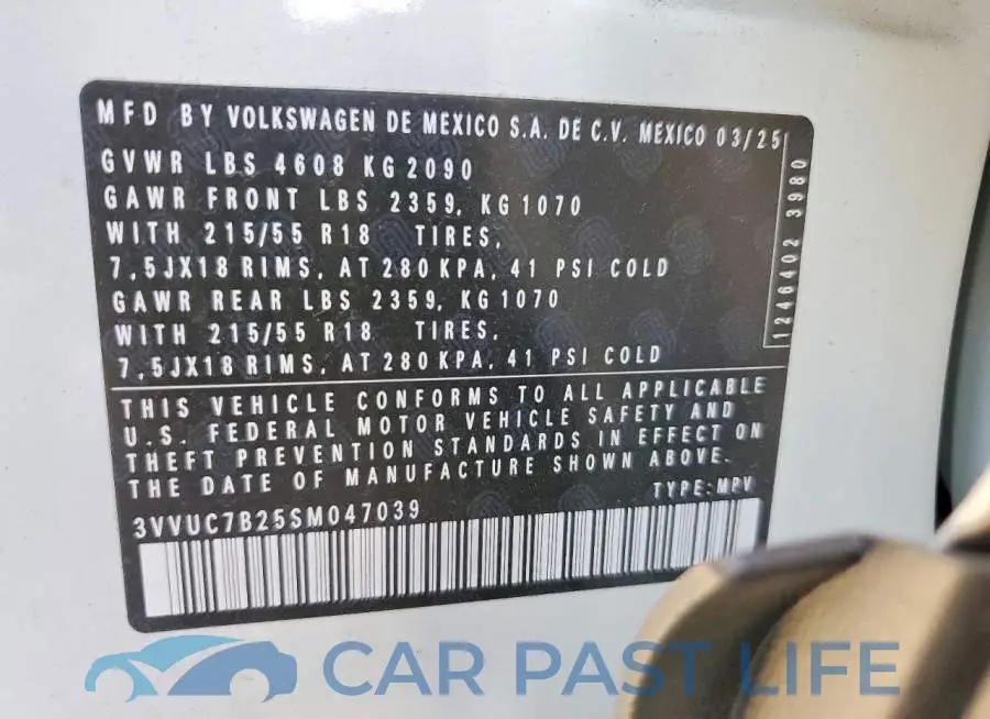3VVUC7B25SM047039# 14