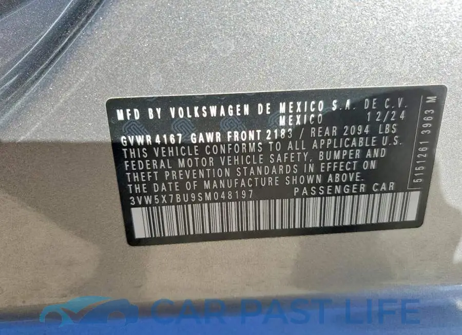 3VW5X7BU9SM048197# 12