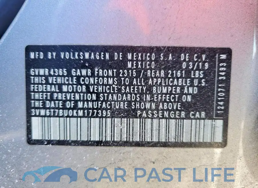 3VW6T7BU0KM177395# 12