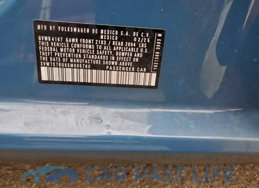 3VW7X7BU6SM065760# 12