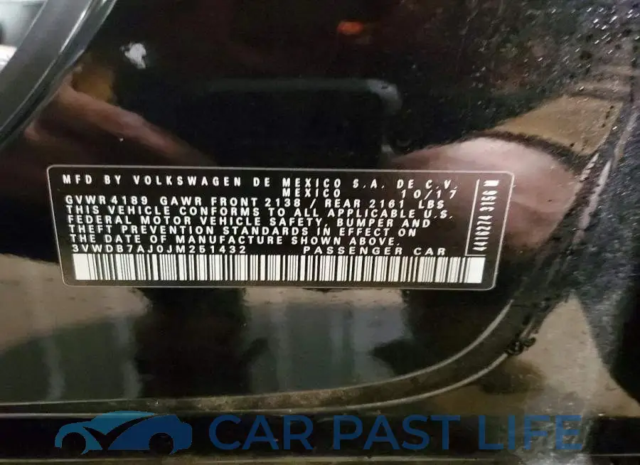 3VWDB7AJ0JM251432# 12