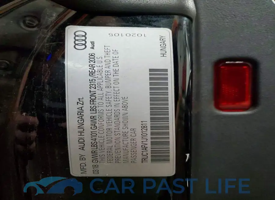TRUC1AFV1J1012811# 12