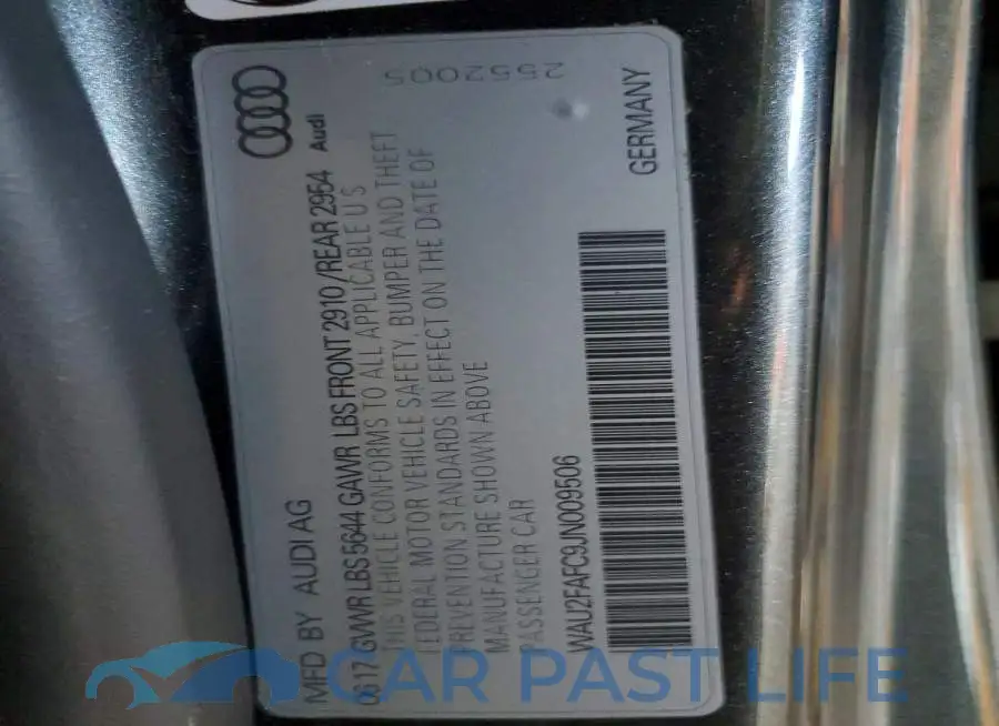 WAU2FAFC9JN009506# 13