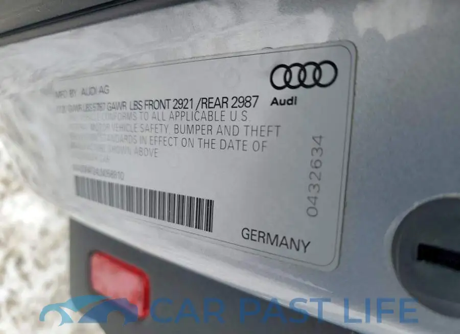 WAUDFAF24LN058910# 12