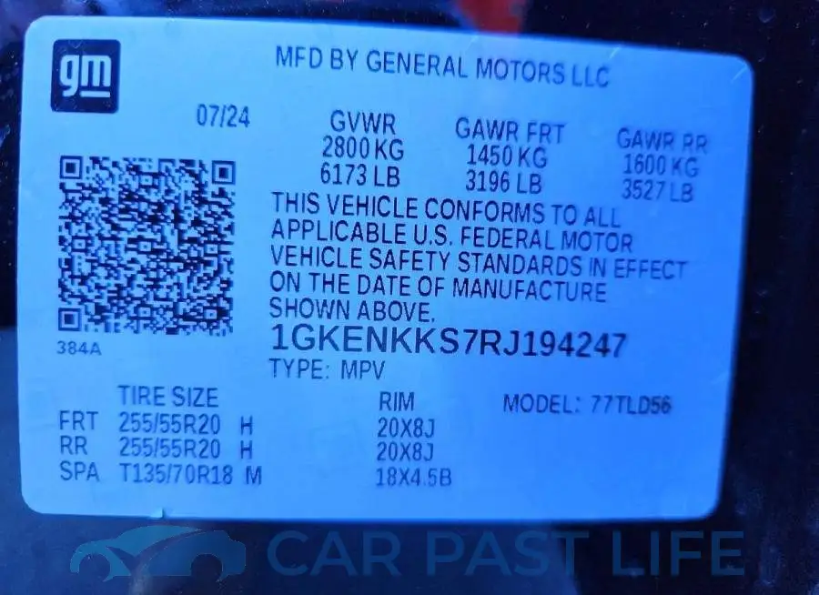 1GKENKKS7RJ194247# 14