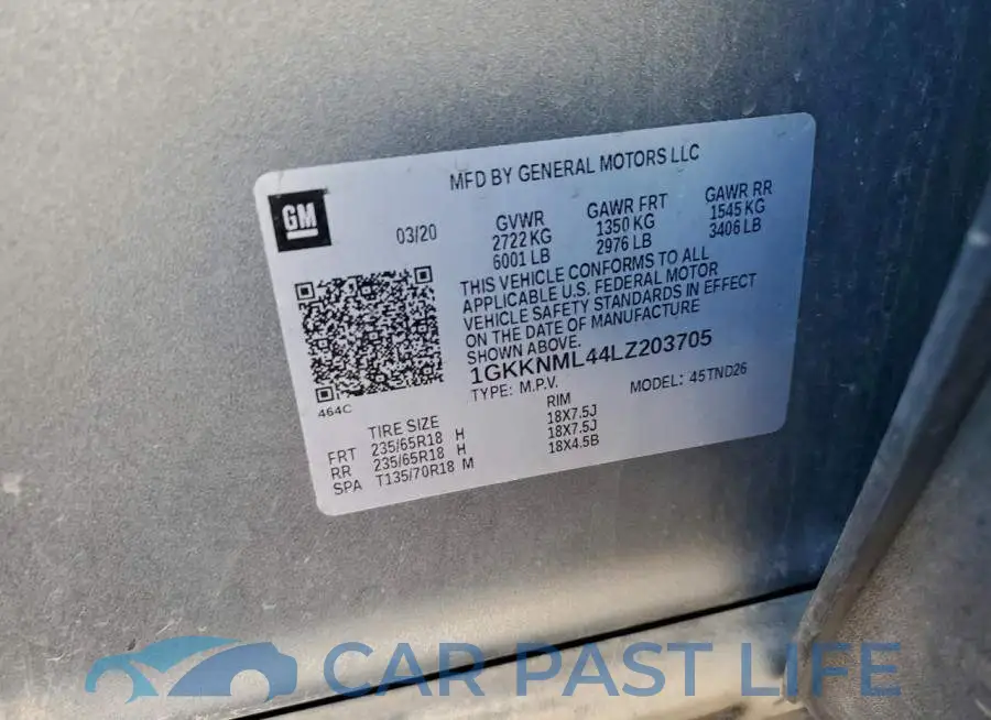 1GKKNML44LZ203705# 13