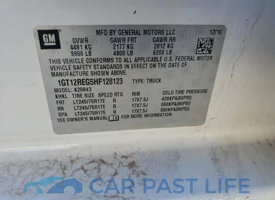 1GT12REG5HF128123# 12