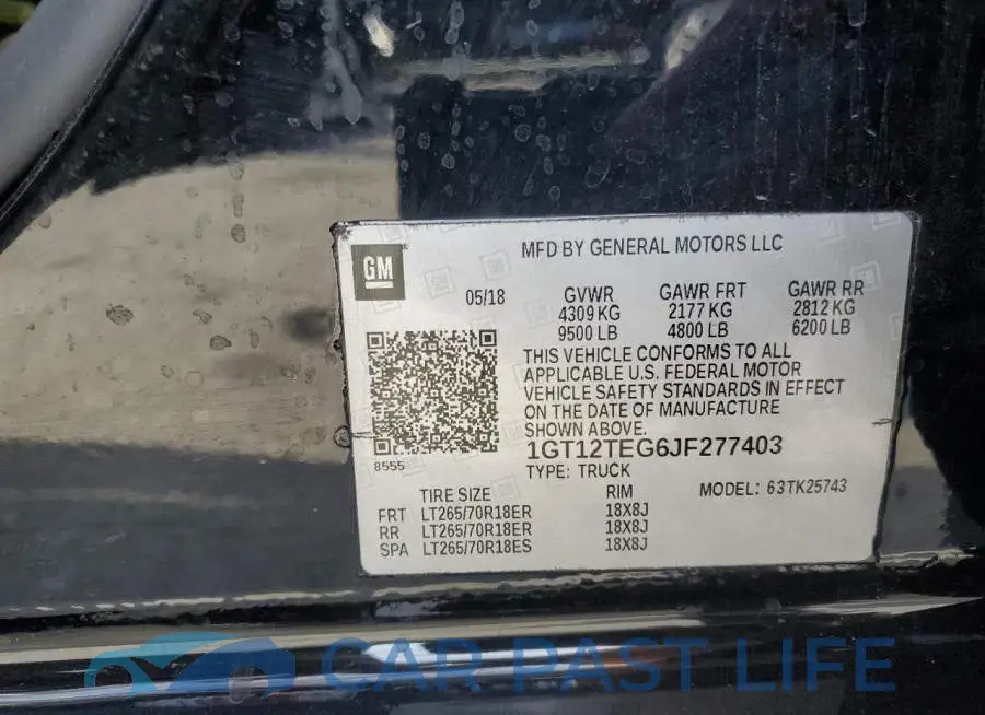 1GT12TEG6JF277403# 12