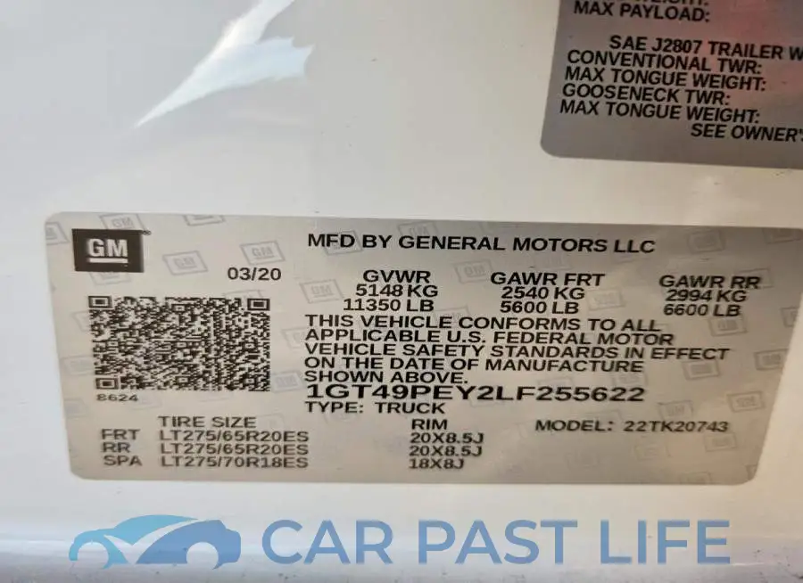 1GT49PEY2LF255622# 12