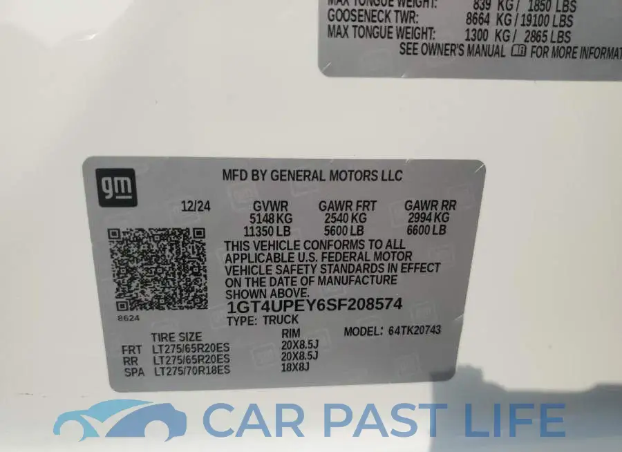 1GT4UPEY6SF208574# 12