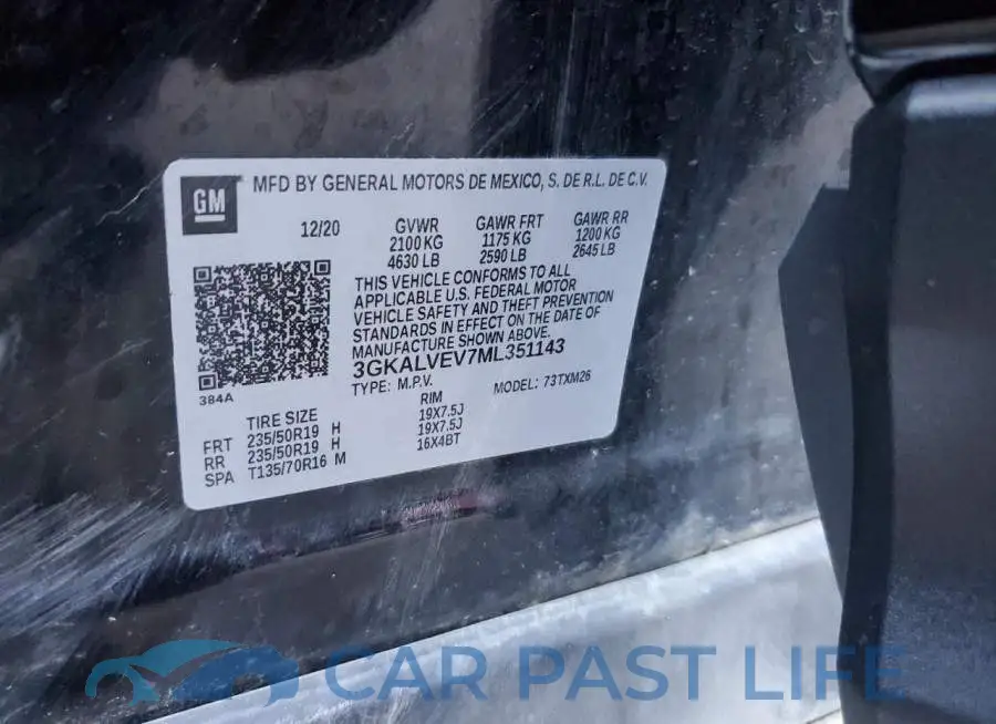 3GKALVEV7ML351143# 13